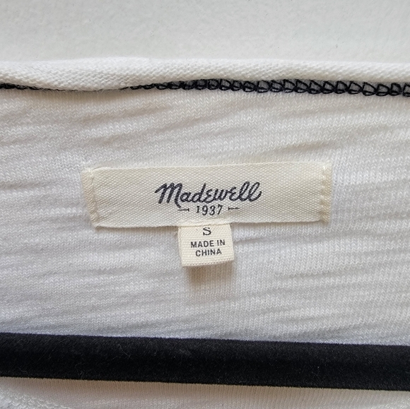 Madewell Embroidered Bein Fait Colorblock Pullover Lightweight Sweatshirt Size S - Picture 3 of 3